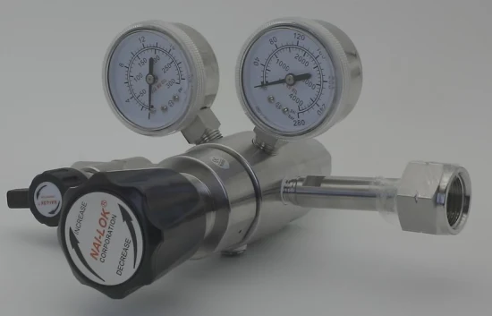 Nailok Niederdruck 400 Psi Einstellbarer Luft-Gas-Wasserstoff-Druckregler mit Manometer für Gaskalibrator